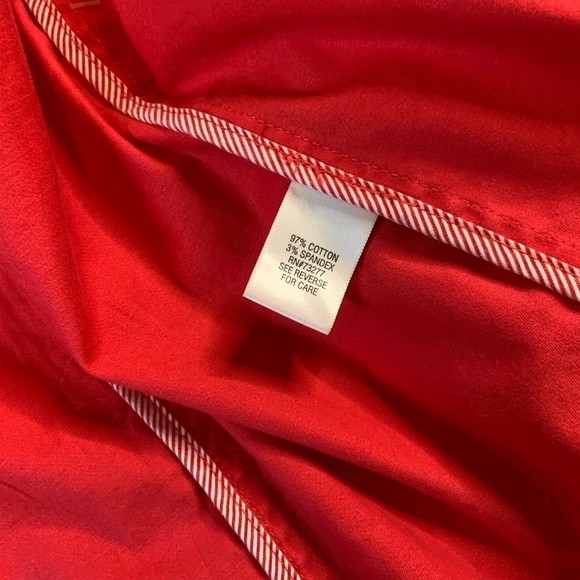 NWT Sonoma Women Belted Double Breasted Red Jacket Size Medium 3/4 Sleeve - Picture 5 of 7